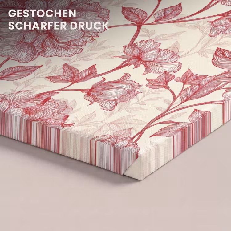 Pioenrozen - Modern - Rood canvas 2cm klein 34 -uniquesellingpoint_afwerking-onlywow_DE