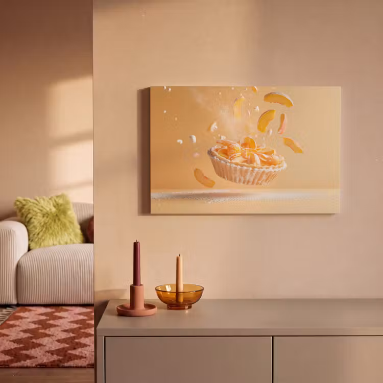 Peach - Eten - Taart - Oranje canvas 2cm klein -sfeer1