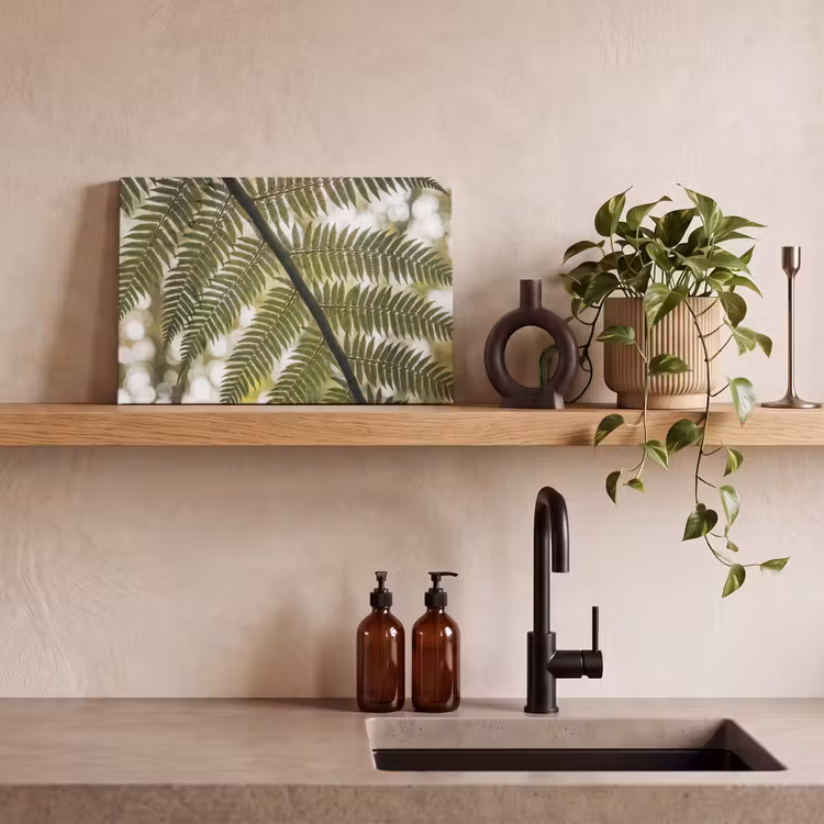 Plant - Blad - Natuur - Groen - Detail canvas 2cm klein -sfeer3