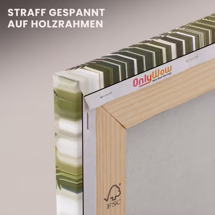 Plant - Blad - Natuur - Groen - Detail canvas 2cm klein -uniquesellingpoint_afwerking-onlywow_DE