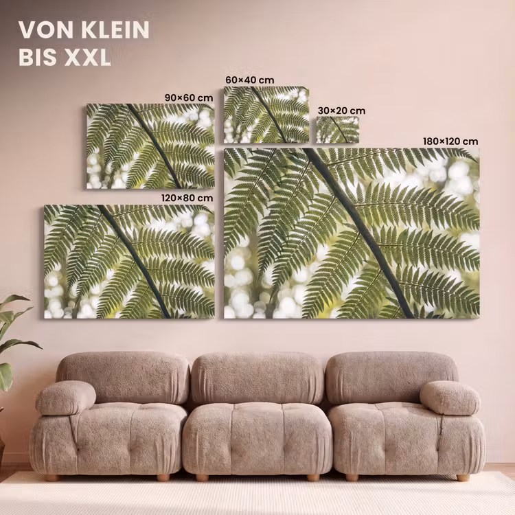 Plant - Blad - Natuur - Groen - Detail canvas 2cm klein -Xsfeer8_DE