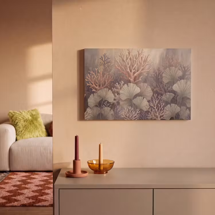 Plant - Bladeren - Zee - Illustratie - Groen canvas 2cm klein -sfeer1