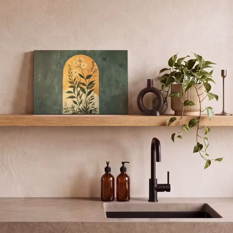 Plant - Bloemen - Wit canvas 2cm klein -sfeer6