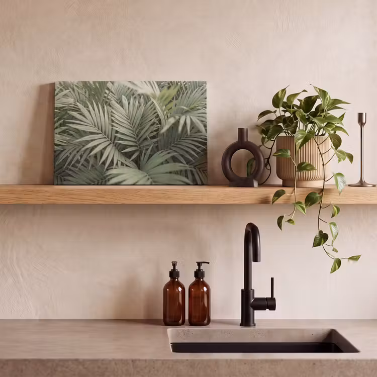 Plant - Palmbladeren - Natuur - Groen canvas 2cm klein -sfeer3