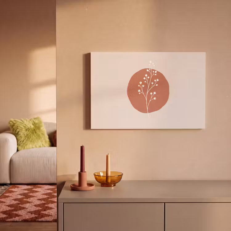 Plant - Tak - Abstract - Modern - Wit canvas 2cm klein -sfeer1