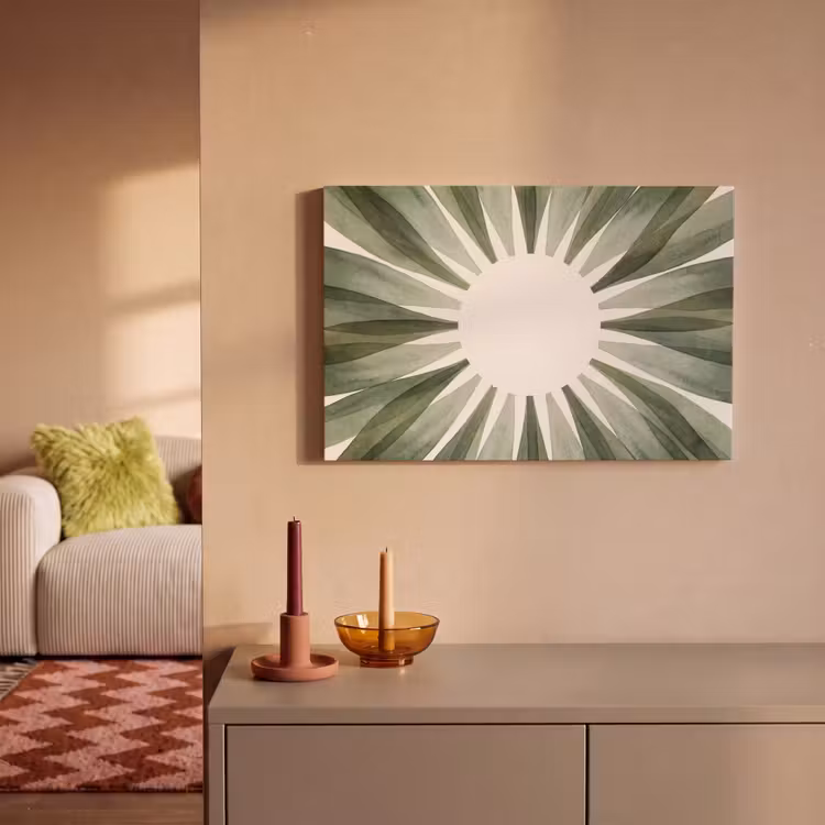 Planten - Abstract - Waterverf - Groen - Natuur canvas 2cm klein -sfeer1