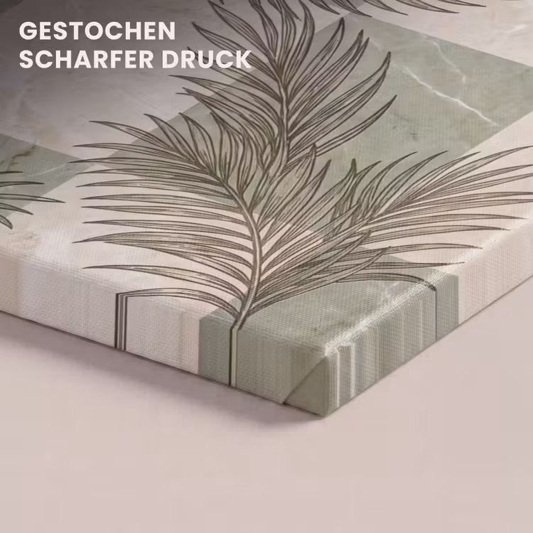 Planten - Bladeren - Marmer - Modern - Groen canvas 2cm klein -closeup_print_DE