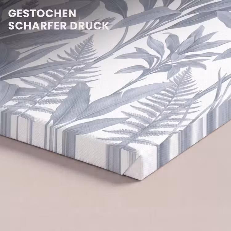 Planten - Bladeren - Natuur - Grijs canvas 2cm klein -closeup_print_DE