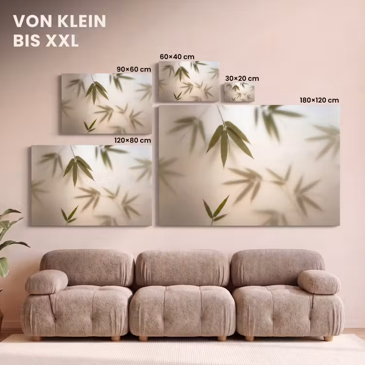 Planten - Bladeren - Natuur - Groen canvas 2cm klein -Xsfeer8_DE