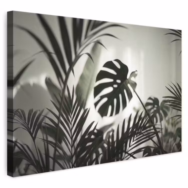 Planten - Bladeren - Natuur - Minimalistisch - Groen canvas 2cm klein -3d