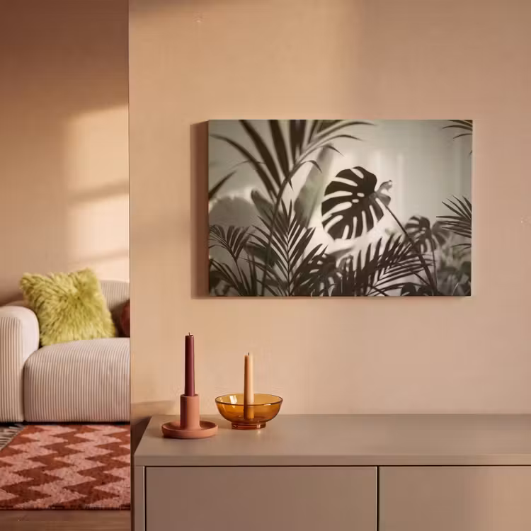 Planten - Bladeren - Natuur - Minimalistisch - Groen canvas 2cm klein -sfeer1