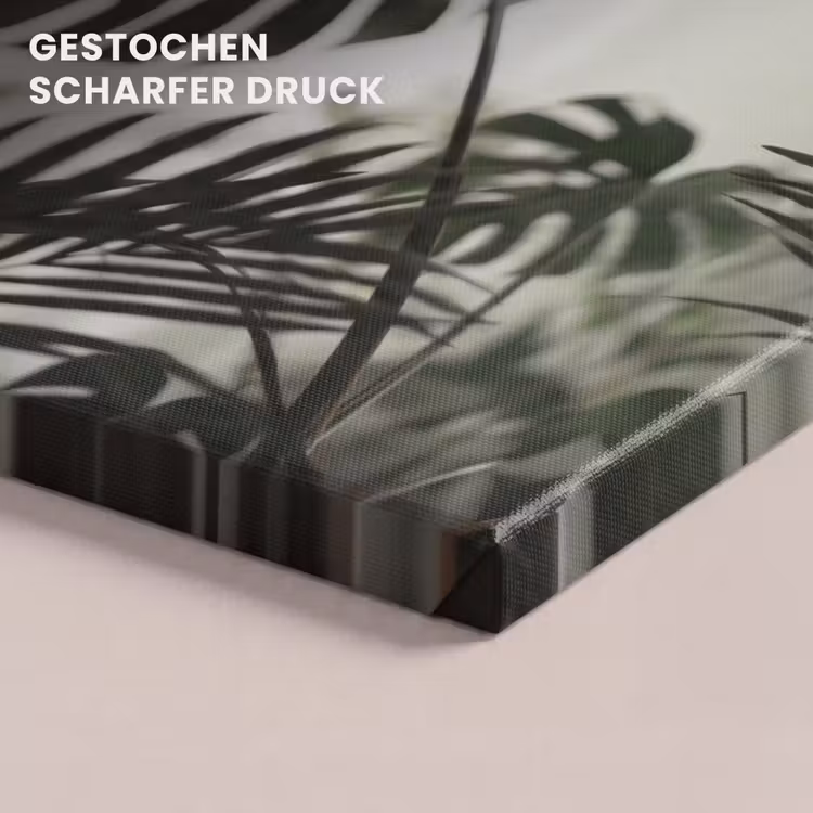 Planten - Bladeren - Natuur - Minimalistisch - Groen canvas 2cm klein -closeup_print_DE