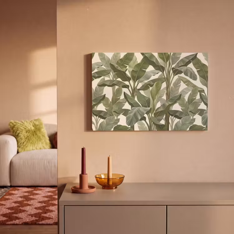 Planten - Bladeren - Tropisch - Groen canvas 2cm klein -sfeer1