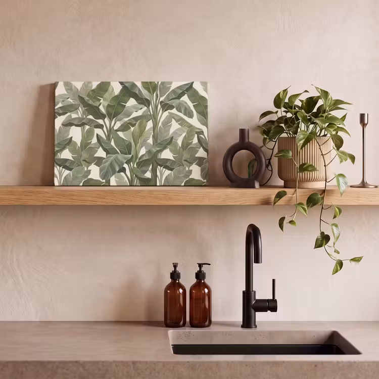Planten - Bladeren - Tropisch - Groen canvas 2cm klein -sfeer3