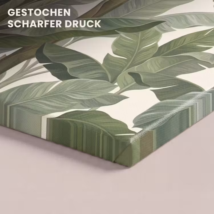Planten - Bladeren - Tropisch - Groen canvas 2cm klein -closeup_print_DE