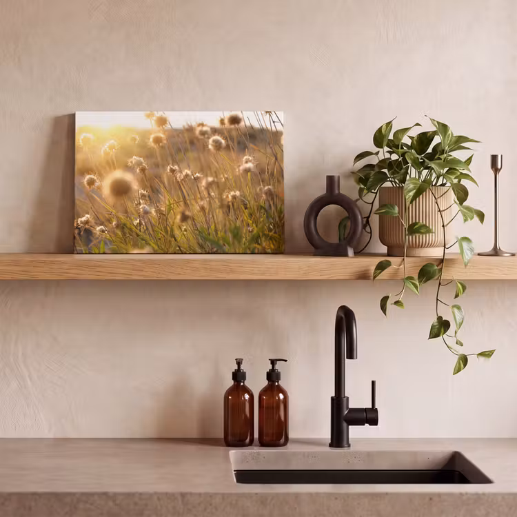 Planten - Natuur - Bloemen - Zon - Horizon canvas 2cm klein -closeup_print_DE