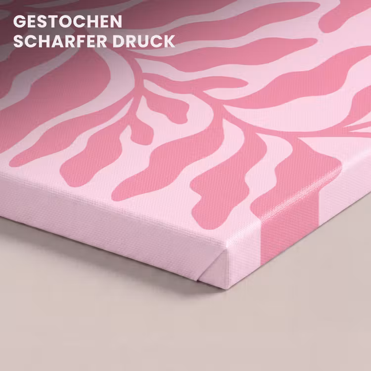 Planten - Organisch - Abstract - Modern - Roze canvas 2cm klein -closeup_print_DE
