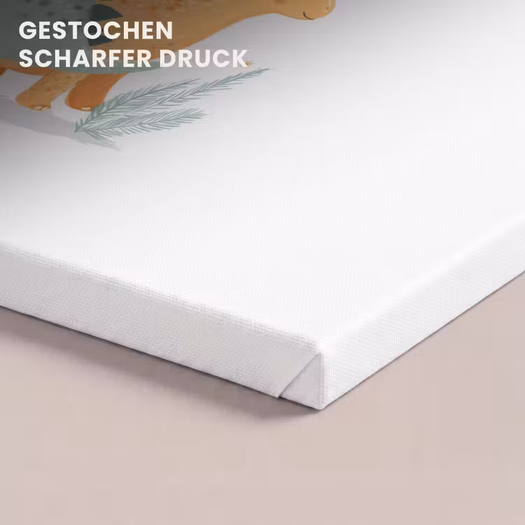 Planten - Sterren - Dinosaurussen - Oranje canvas 2cm klein -uniquesellingpoint_afwerking-onlywow_DE