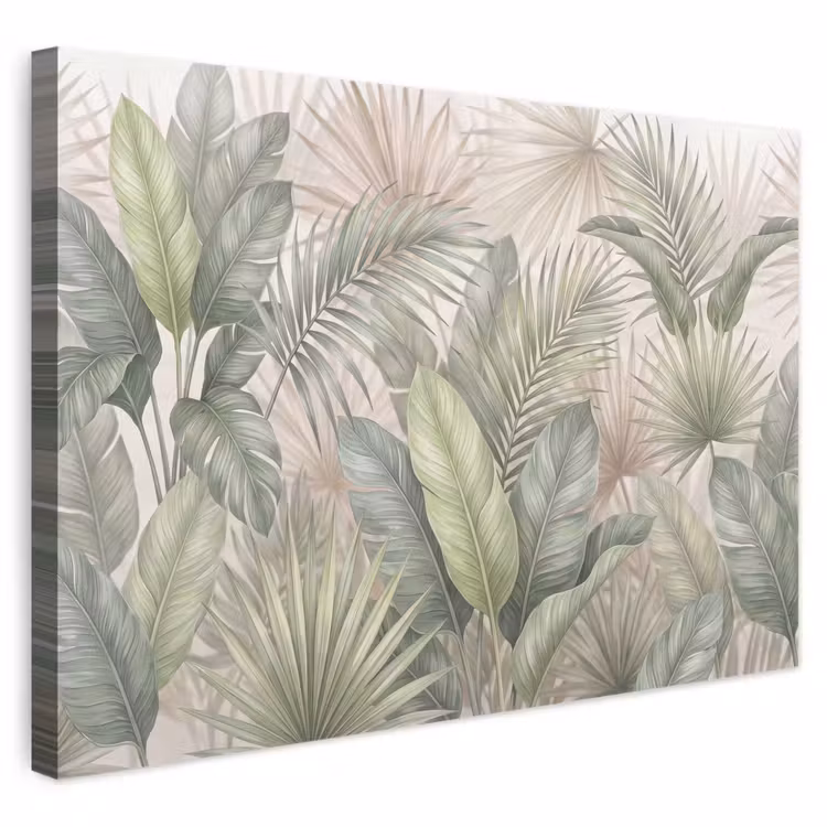 Planten - Tropisch - Bladeren - Groen - Natuur canvas 2cm klein -3d