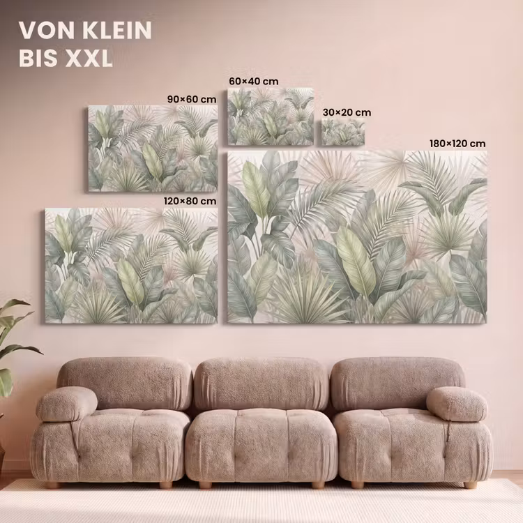 Planten - Tropisch - Bladeren - Groen - Natuur canvas 2cm klein -Xsfeer8_DE
