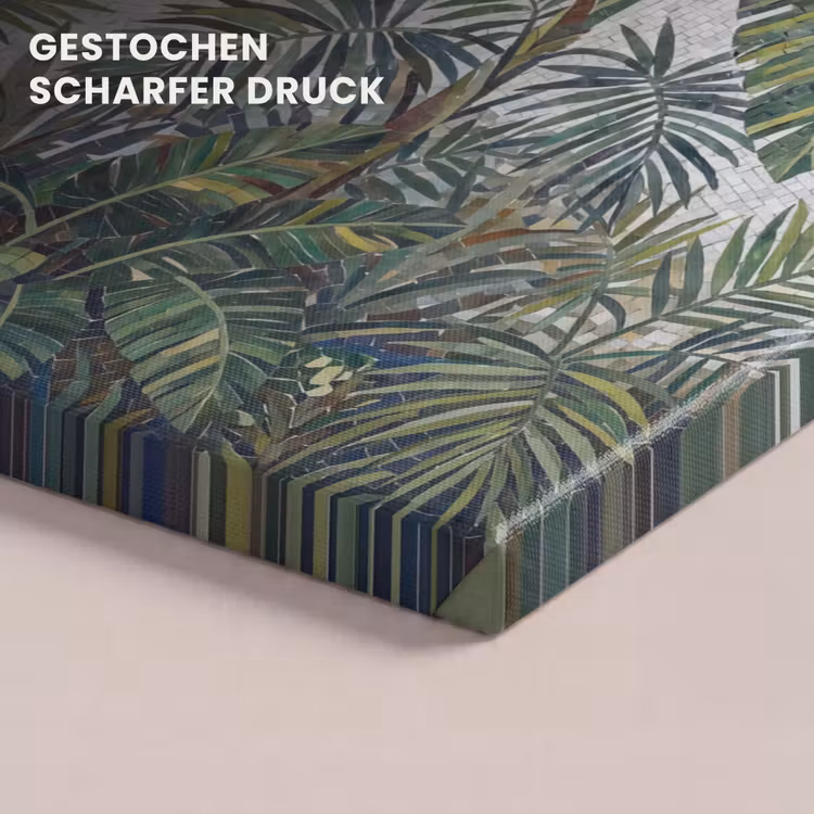 Planten - Tropisch - Mozaïek - Groen - Natuur canvas 2cm klein -closeup_print_DE