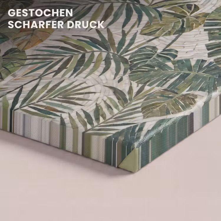 Planten - Tropisch - Mozaïek - Natuur - Groen canvas 2cm klein -closeup_print_DE