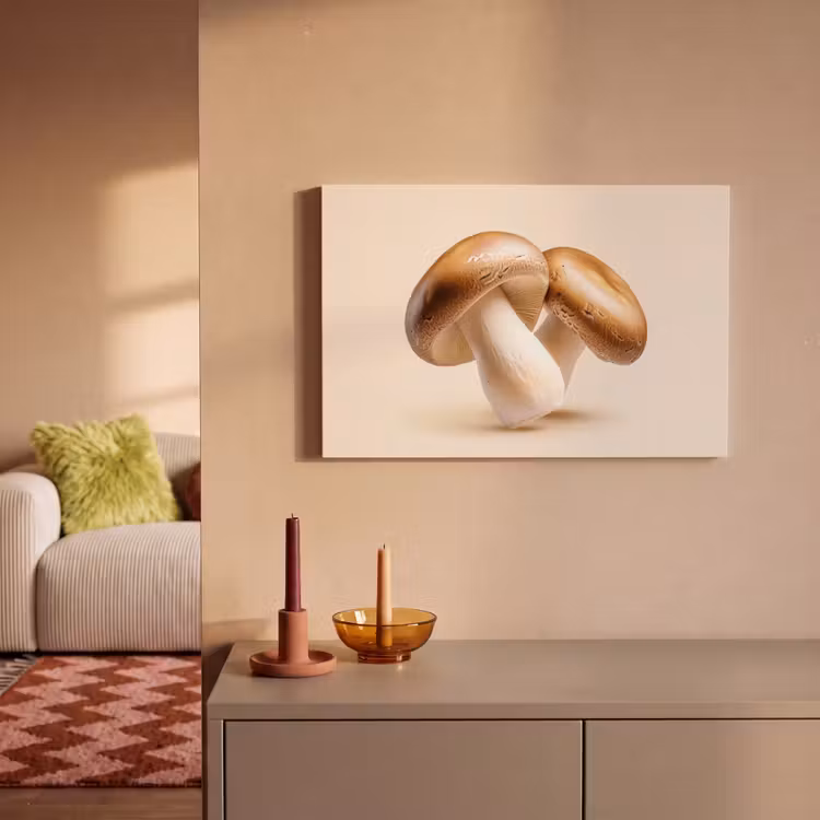 Champignons - Zacht - Beige canvas 2cm klein -sfeer1