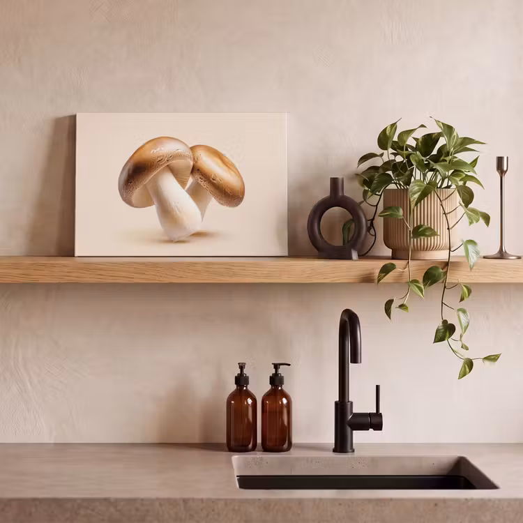 Champignons - Zacht - Beige canvas 2cm klein -sfeer6