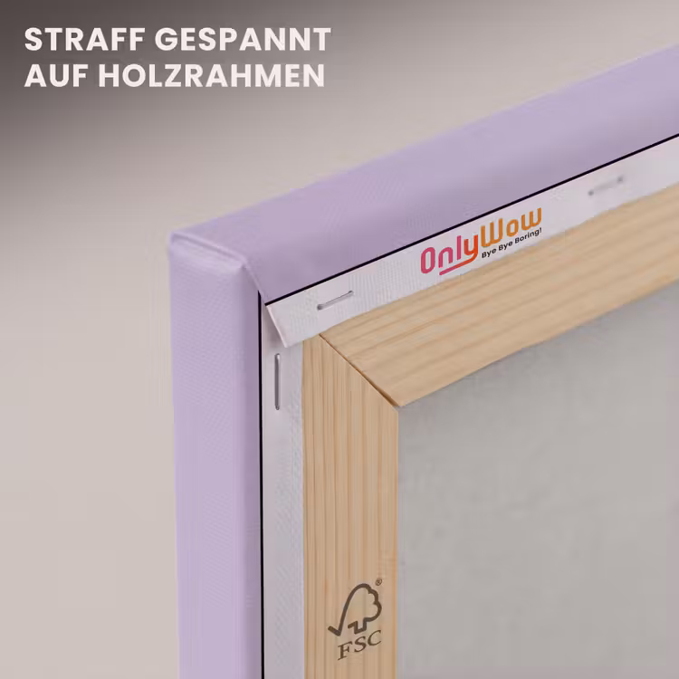 Pinguïn - Koksmuts - Lief - Paars canvas 2cm klein -uniquesellingpoint_afwerking-onlywow_DE