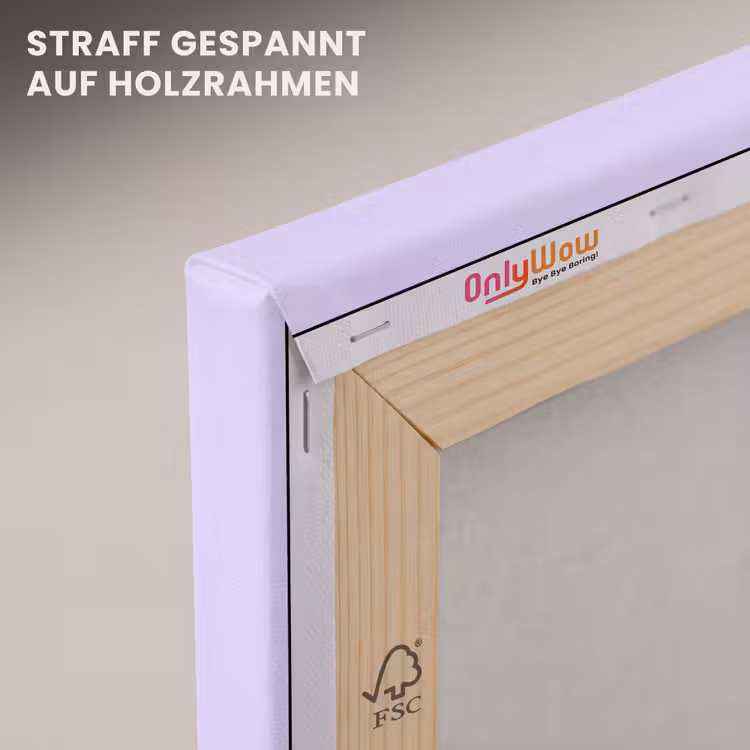 Pinguïn - Paars - Schattig canvas 2cm klein -uniquesellingpoint_afwerking-onlywow_DE