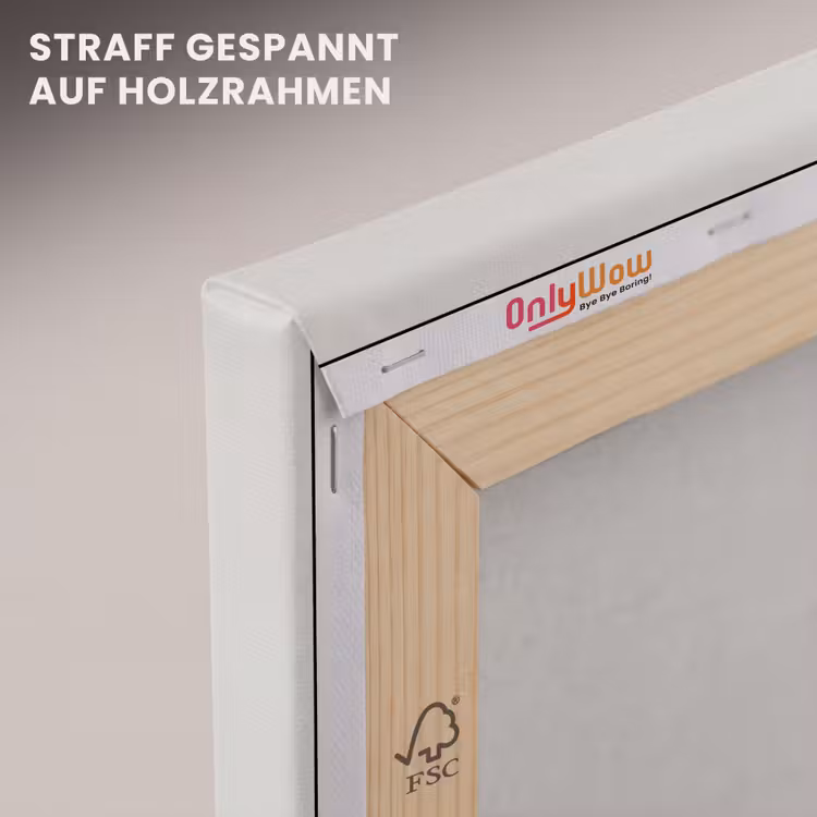 Penseelstreken - Balans - Beige - Bruin canvas 2cm klein -uniquesellingpoint_afwerking-onlywow_DE