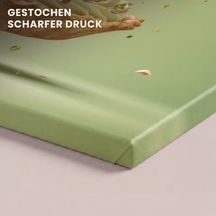 Pistache - Taart - Noten - Eten canvas 2cm klein -closeup_print_DE