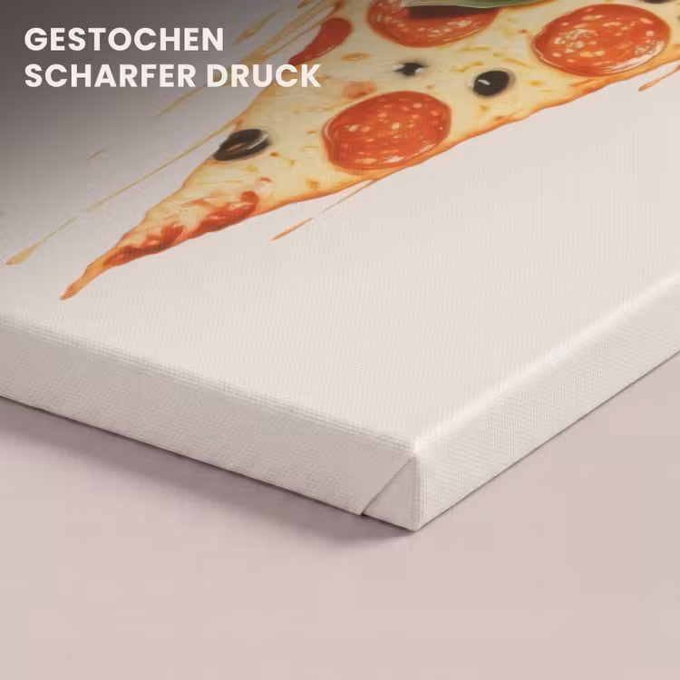 Pizza - Kaas - Pepperoni canvas 2cm klein -uniquesellingpoint_afwerking-onlywow_DE