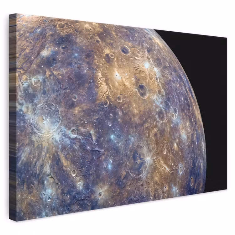 Leinwandbild - Planet – Krater – Weltraum - Planeet - Kraters - Ruimte canvas 2cm klein