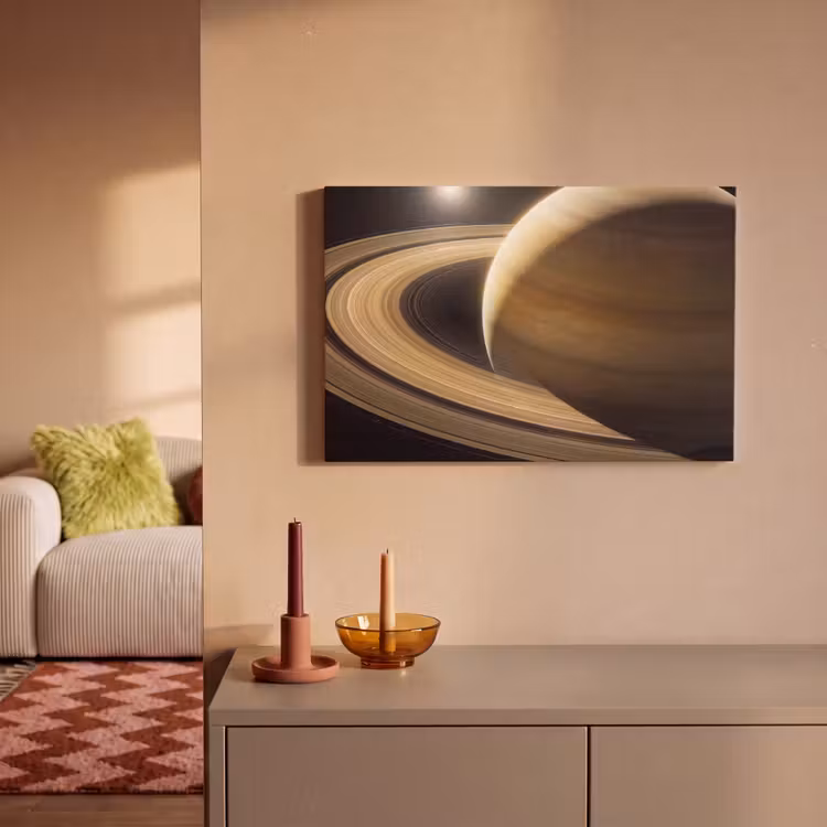 Leinwandbild - Planet – Ringe – Weltraum - Planeet - Ringen - Ruimte canvas 2cm klein
