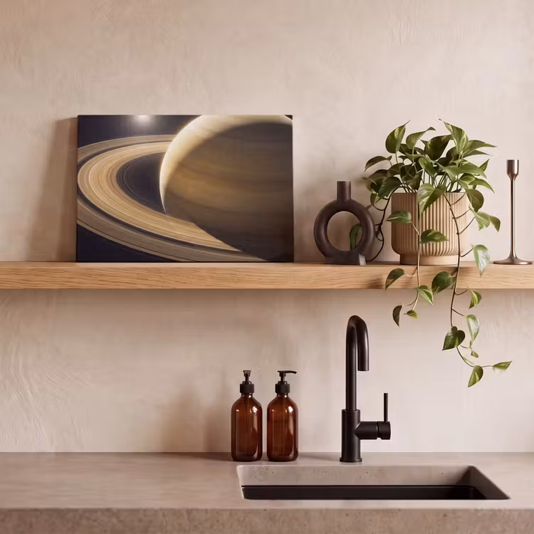 Leinwandbild - Planet – Ringe – Weltraum - Planeet - Ringen - Ruimte canvas 2cm klein