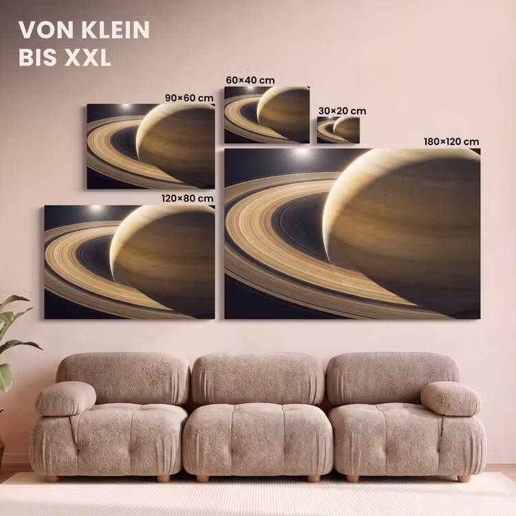 Leinwandbild - Planet – Ringe – Weltraum - Planeet - Ringen - Ruimte canvas 2cm klein