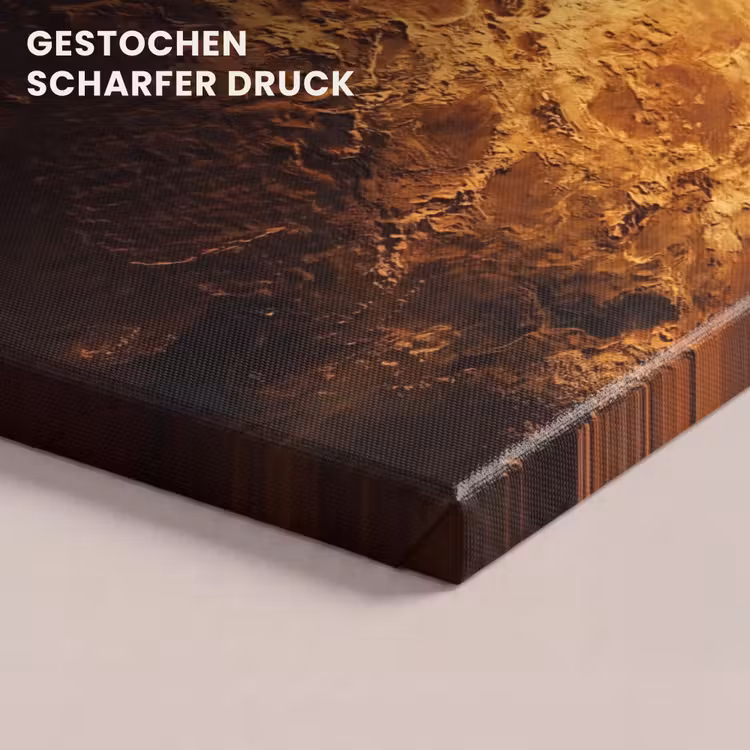 Leinwandbild - Planet – Weltraum – Orange - Planeet - Ruimte - Oranje canvas 2cm klein