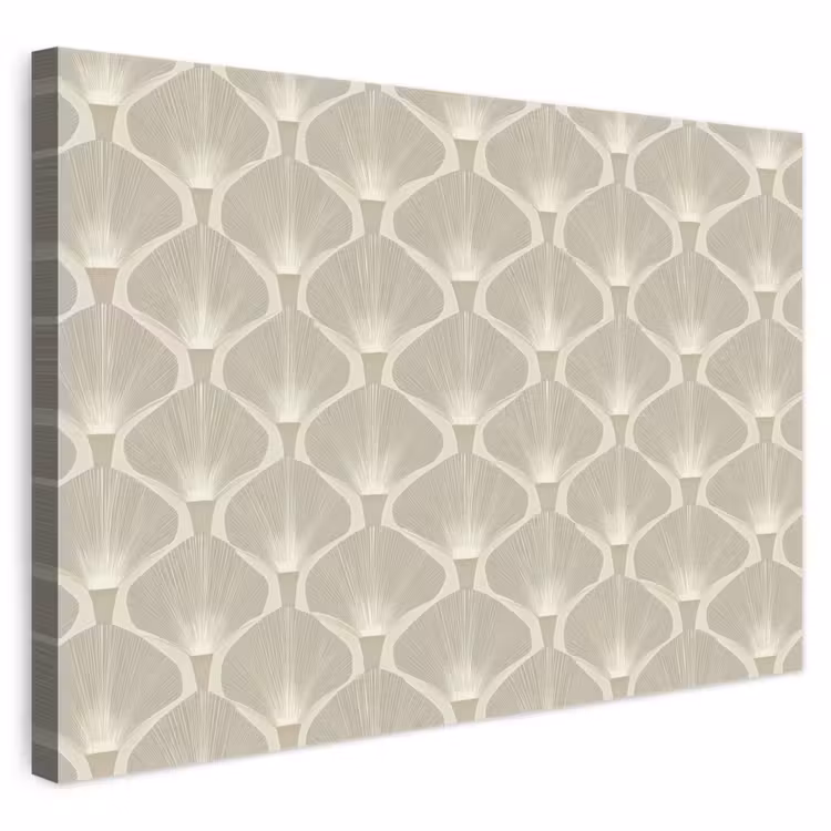 Paneel - Ginkgo - Zand canvas 2cm klein 34 -3d