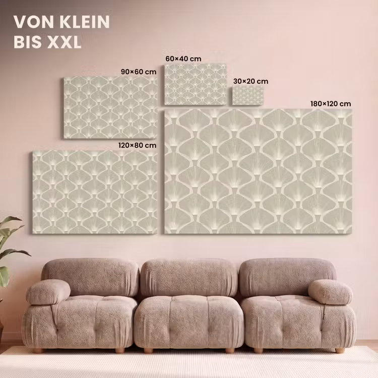 Paneel - Ginkgo - Zand canvas 2cm klein 34 -Xsfeer8_DE