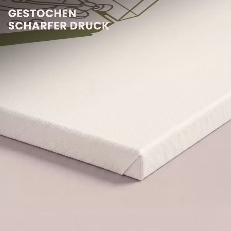 Platenspeler - Vinyl - Muziek - Minimalistisch - Groen canvas 2cm klein -closeup_print_DE