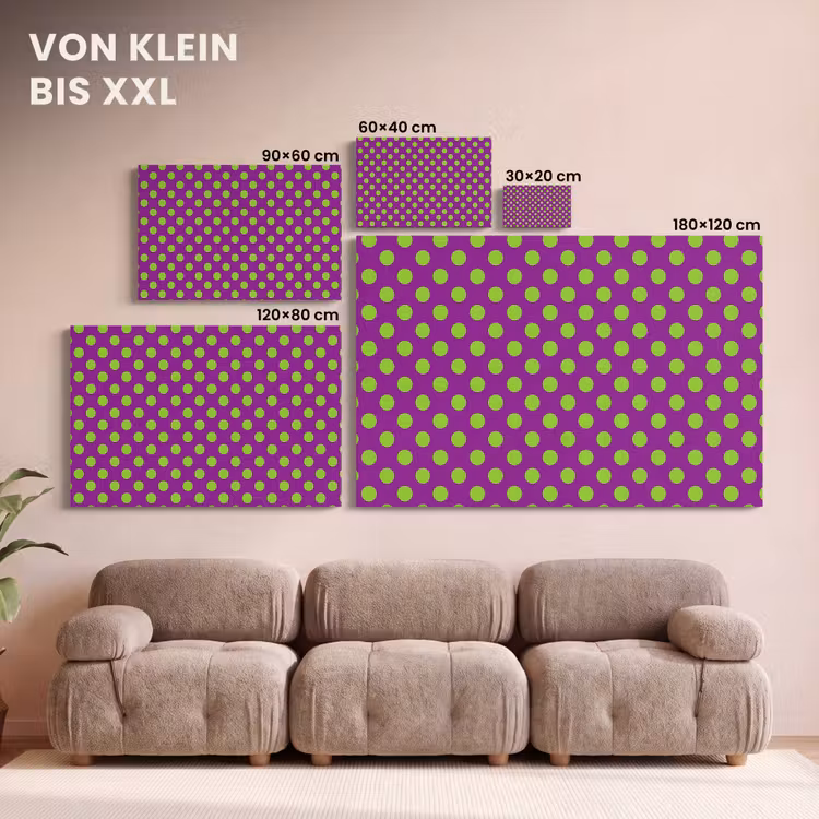 Stippen - Klassiek - Groen canvas 2cm klein 34 -Xsfeer8_DE