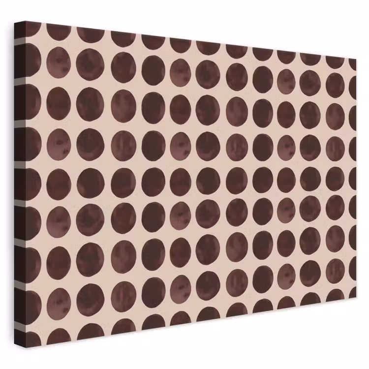 Stippen - Patroon - Bruin canvas 2cm klein 34 -3d