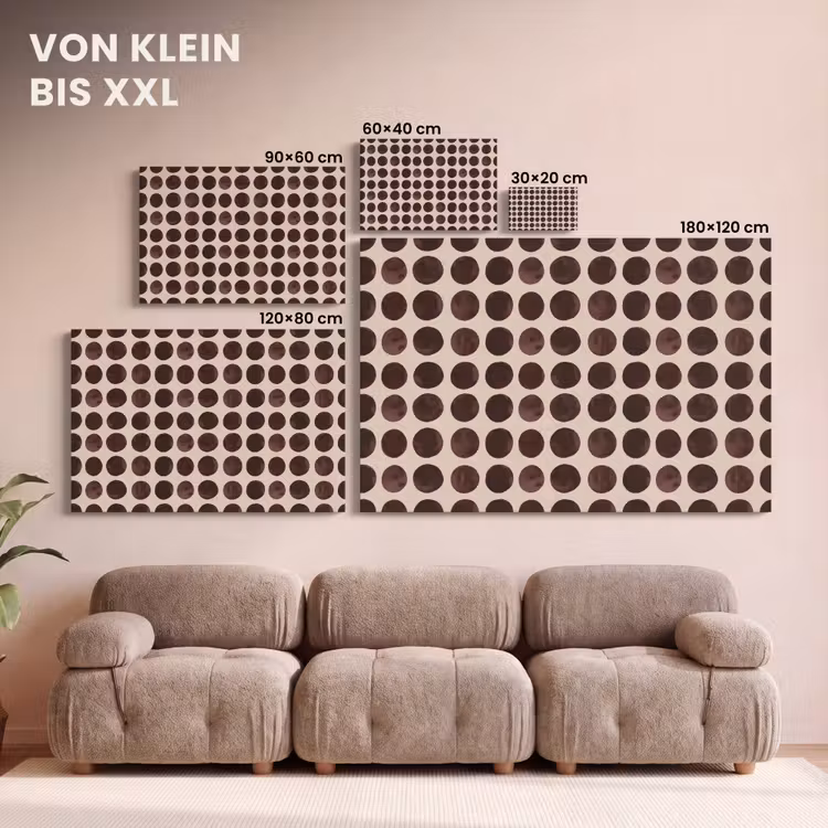 Stippen - Patroon - Bruin canvas 2cm klein 34 -Xsfeer8_DE