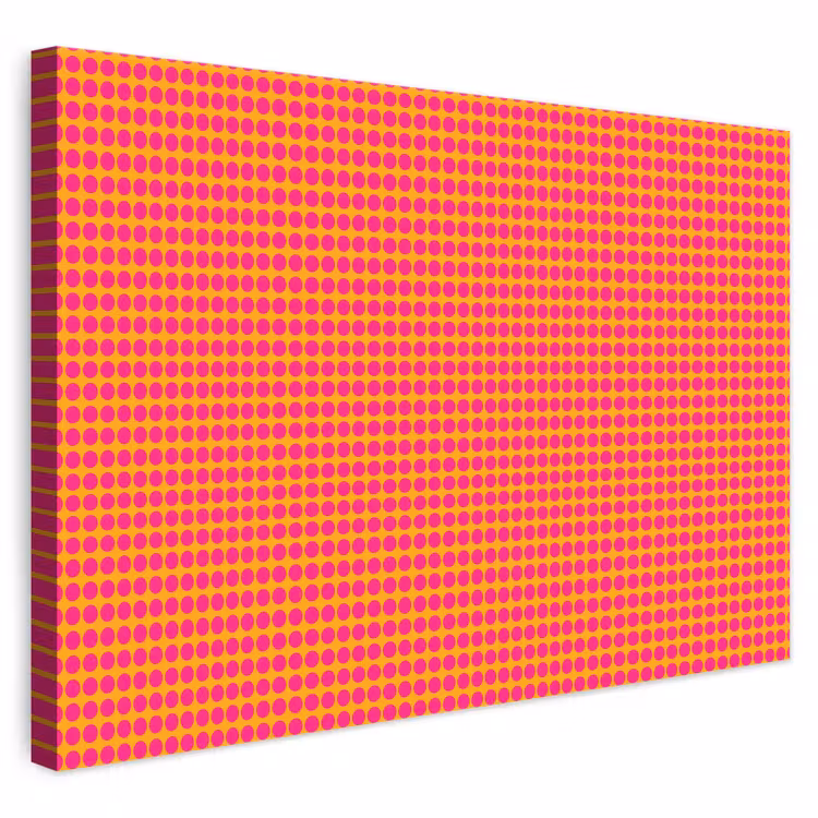 Stippen - Patroon - Oranje canvas 2cm klein 34 -3d