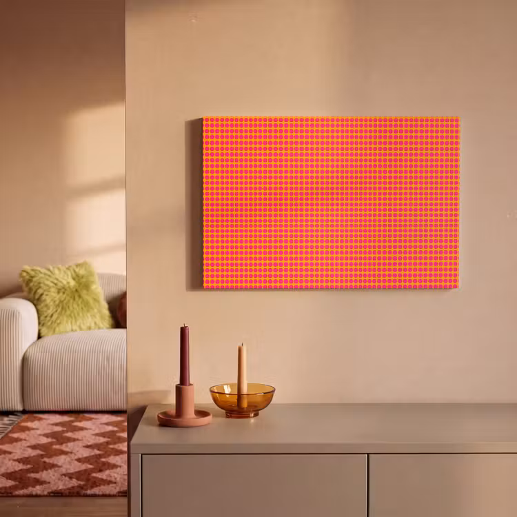 Stippen - Patroon - Oranje canvas 2cm klein 34 -sfeer1