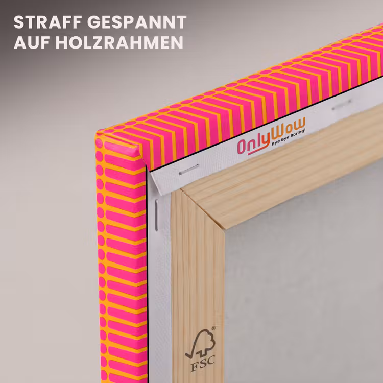Stippen - Patroon - Oranje canvas 2cm klein 34 -uniquesellingpoint_afwerking-onlywow_DE