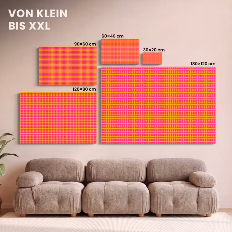 Stippen - Patroon - Oranje canvas 2cm klein 34 -Xsfeer8_DE