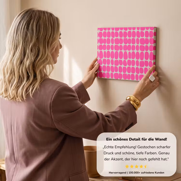 Stippen - Patroon - Roze canvas 2cm klein 34 -sfeer3