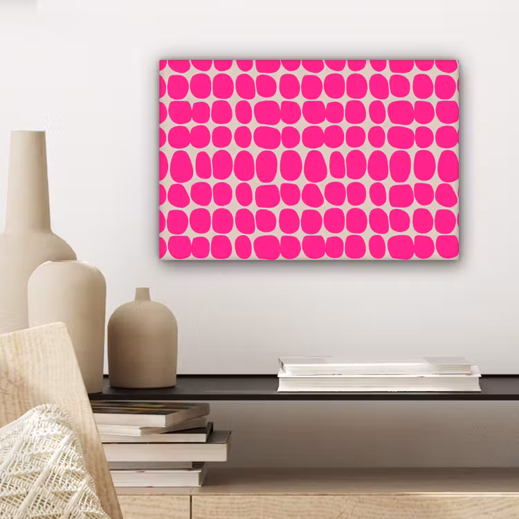 Stippen - Patroon - Roze canvas 2cm klein 34 -sfeer6